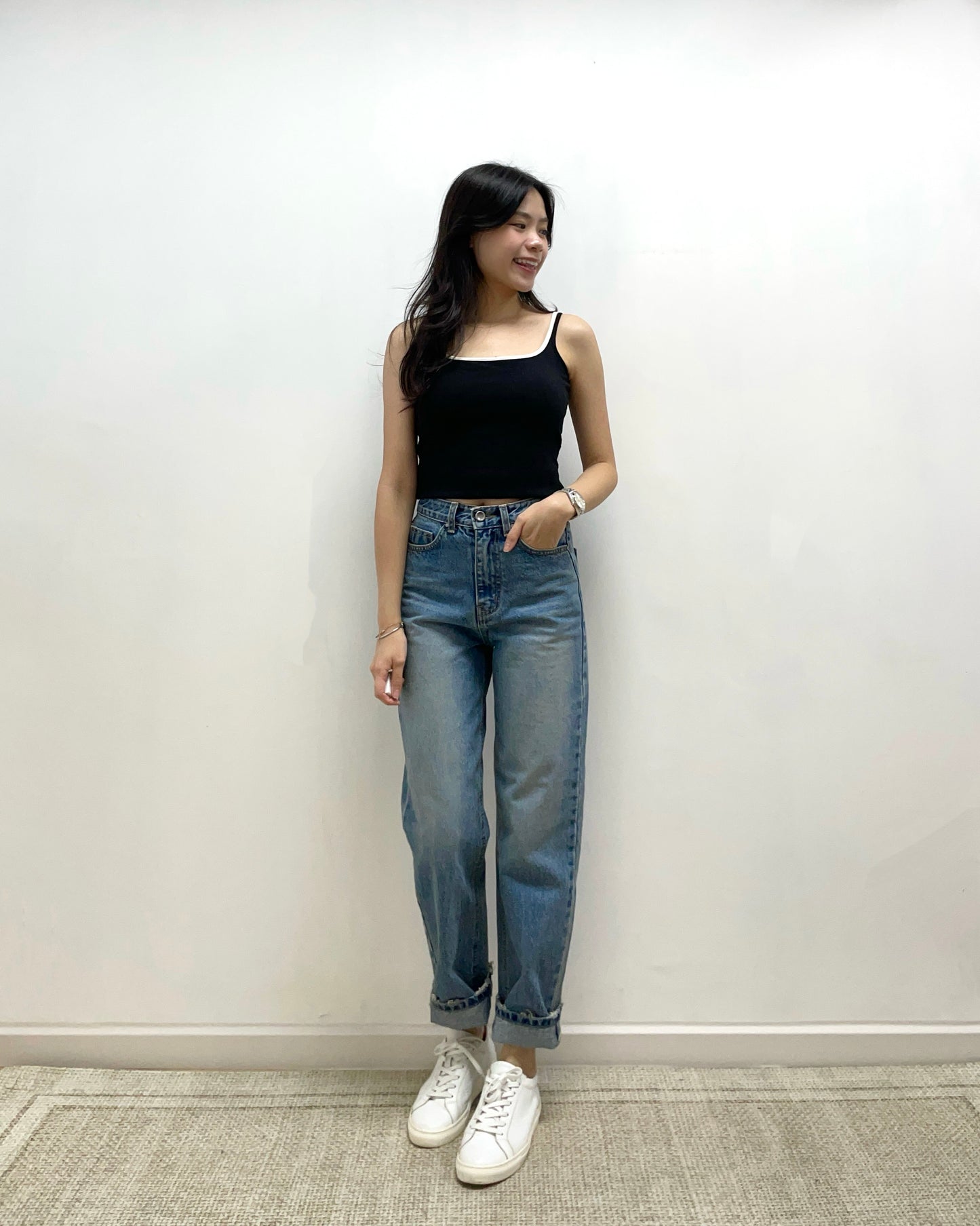 洗水九分直筒長牛