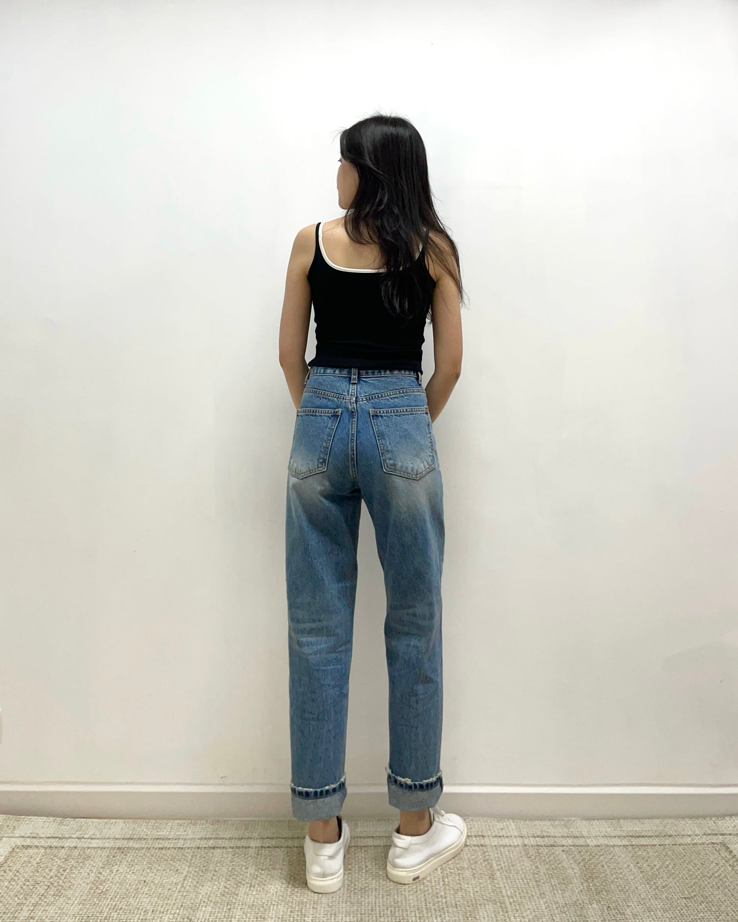 洗水九分直筒長牛