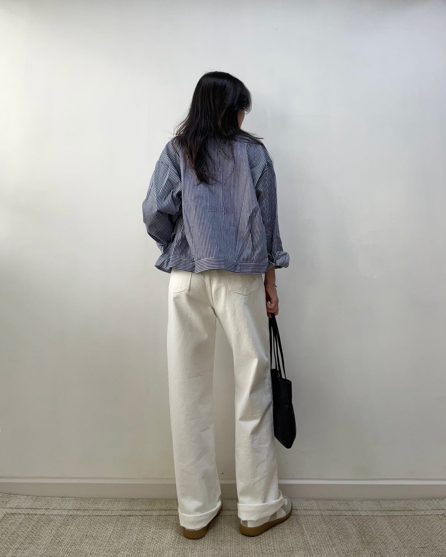 直間紋薄牛仔外套