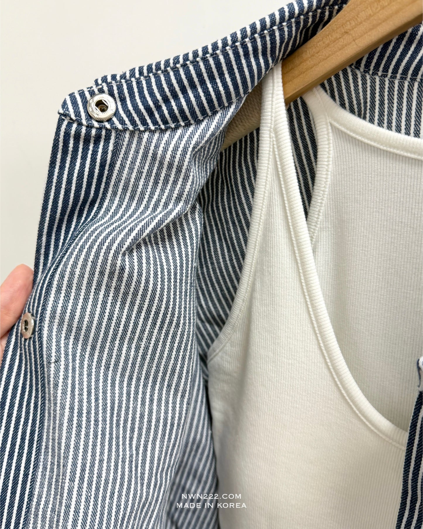 直間紋薄牛仔外套