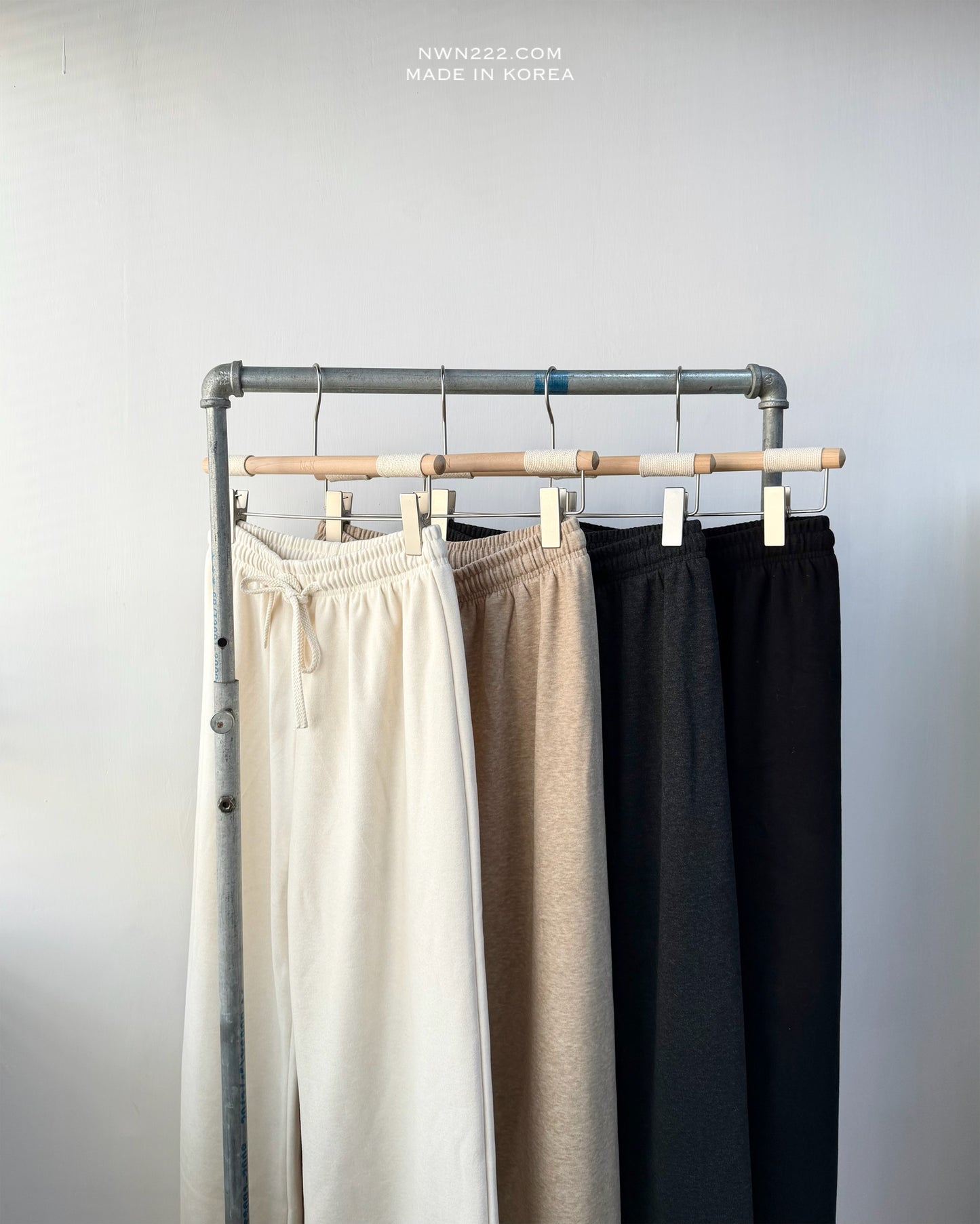 《現貨》磨毛面直筒寬褲