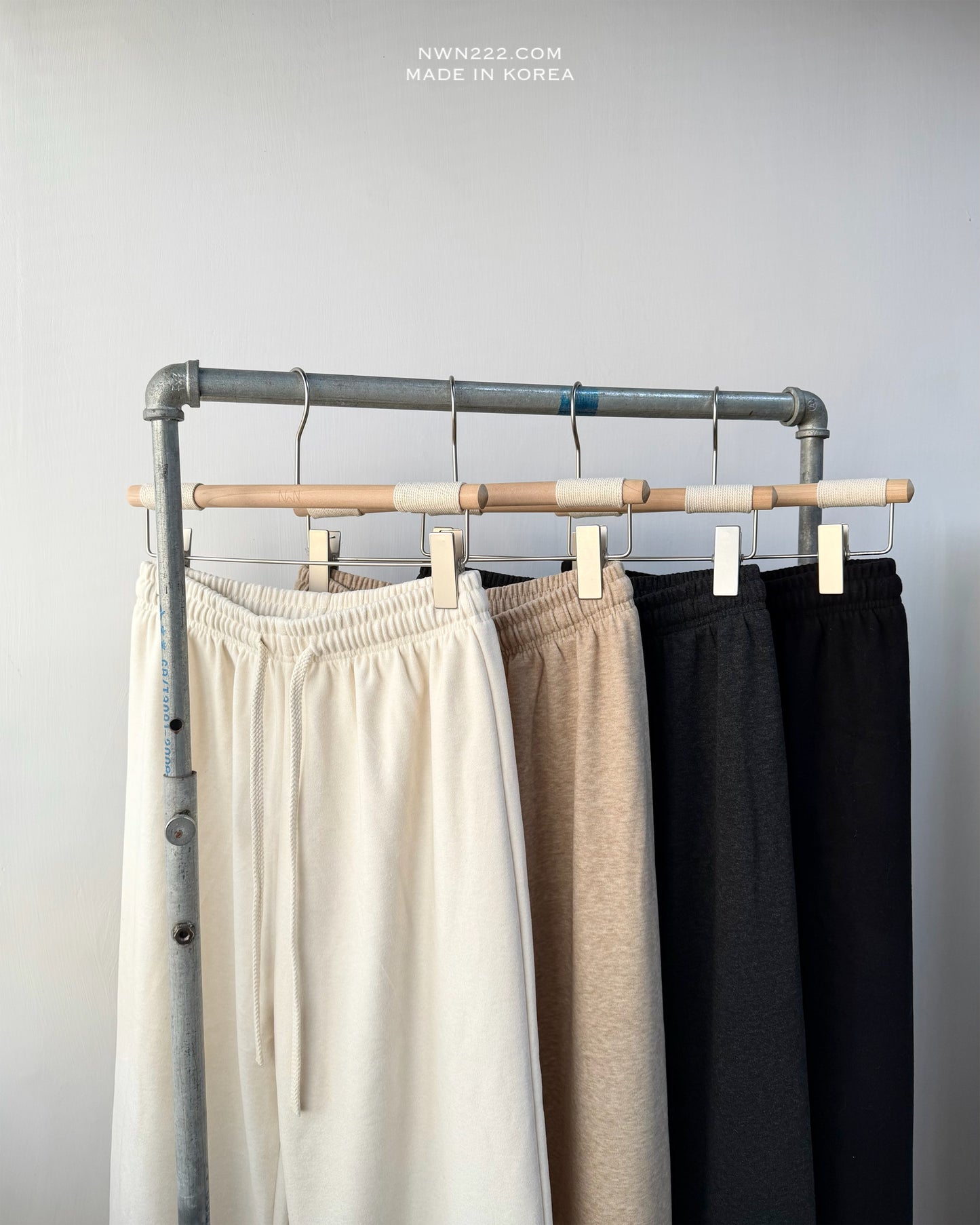 《現貨》磨毛面直筒寬褲